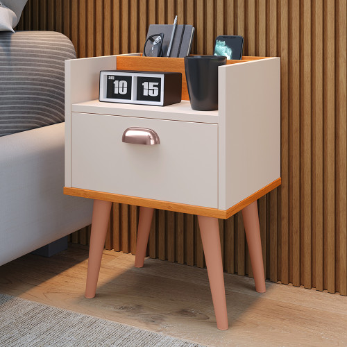 Mesa de Cabeceira Milena - Off/Cinamomo