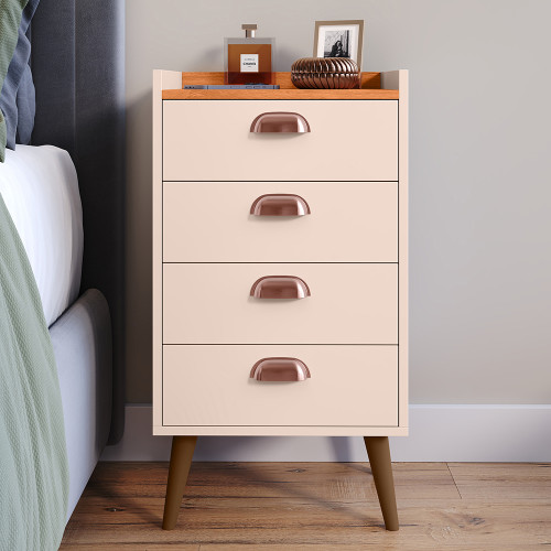 Gaveteiro Monet - Off White / Cinamomo