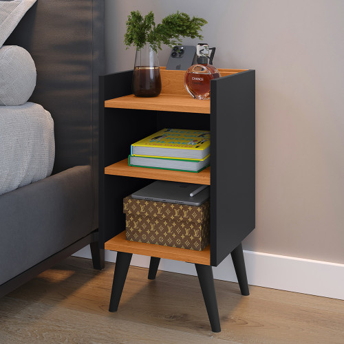Mesa de Cabeceira MAX - Preto/Cinamomo
