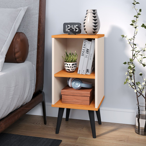 Mesa de Cabeceira Charme - Off/Cinamomo