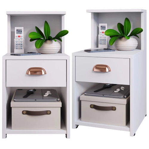 KIT 2 Mesa de cabeceira CLEO - BRANCO