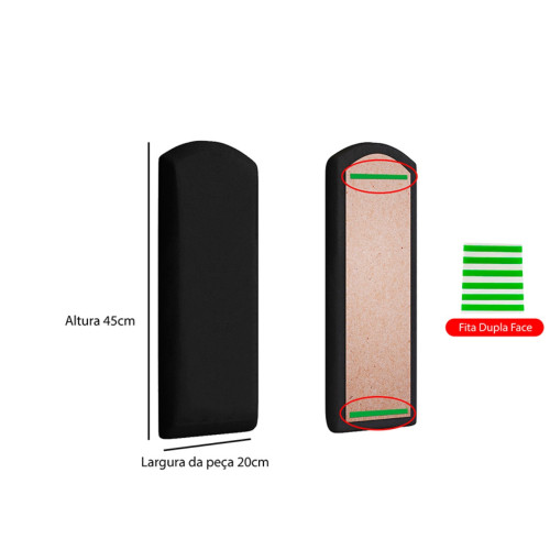 Modulo Avulso NUVEM 45x20 - Preto