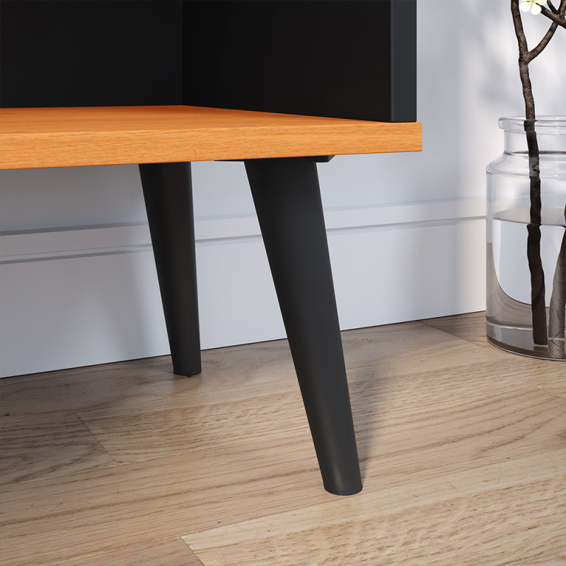 Mesa de Cabeceira Charme - Preto/Cinamomo