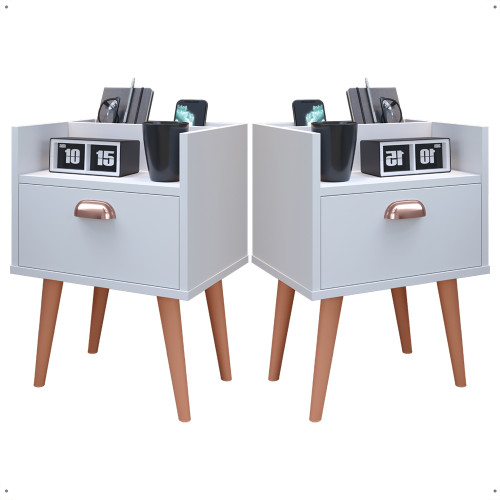 kit 2 Mesa de cabeceira Milena