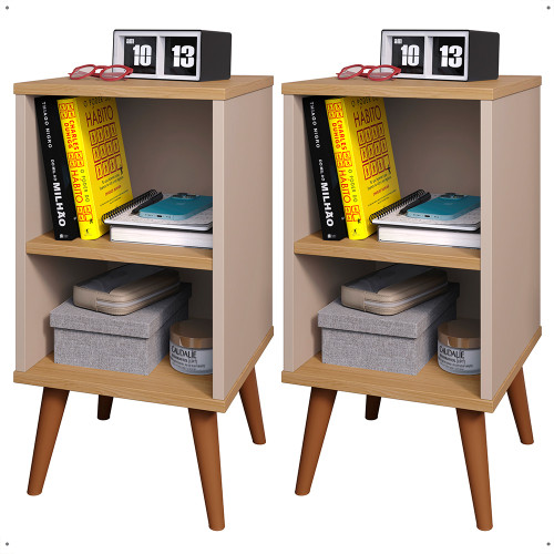 Kit 2 Mesa de cabeceira Charme - Fendi / Hanover ( 2 UN )