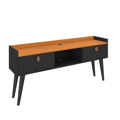 Rack Miami com pés - preto / cinamomo